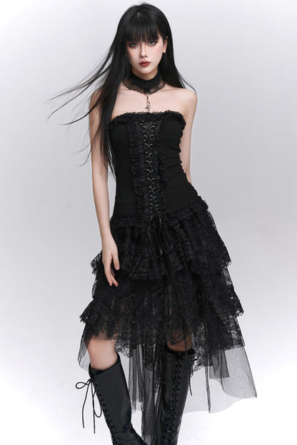 Gothic Lace Halter Skirt