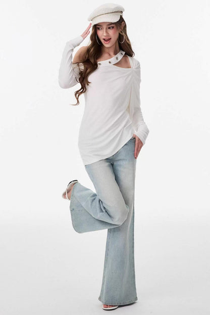 Air Slanted Shoulder Top