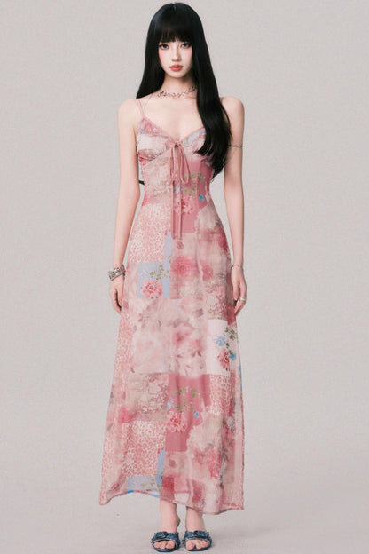 Floral Halter Beach Dress