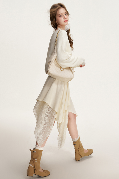 Romantic Lace Asymmetrical Dress