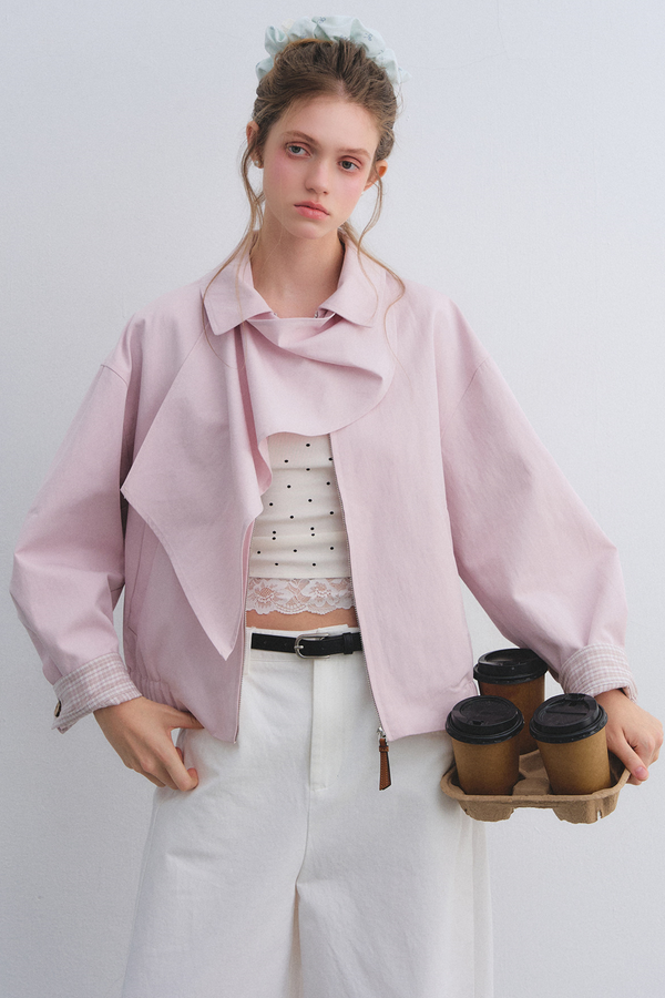 Detachable Shawl Collar Flight Jacket