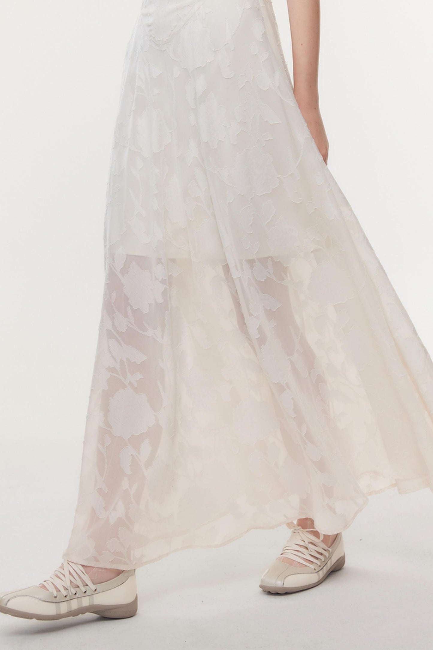 Slim Fit Square Neck Jacquard Dress