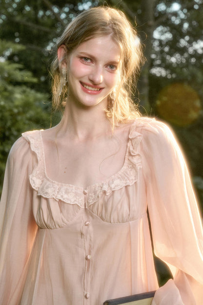 Elegant Vintage Tencel Air Fabric Two-Piece Set-Up