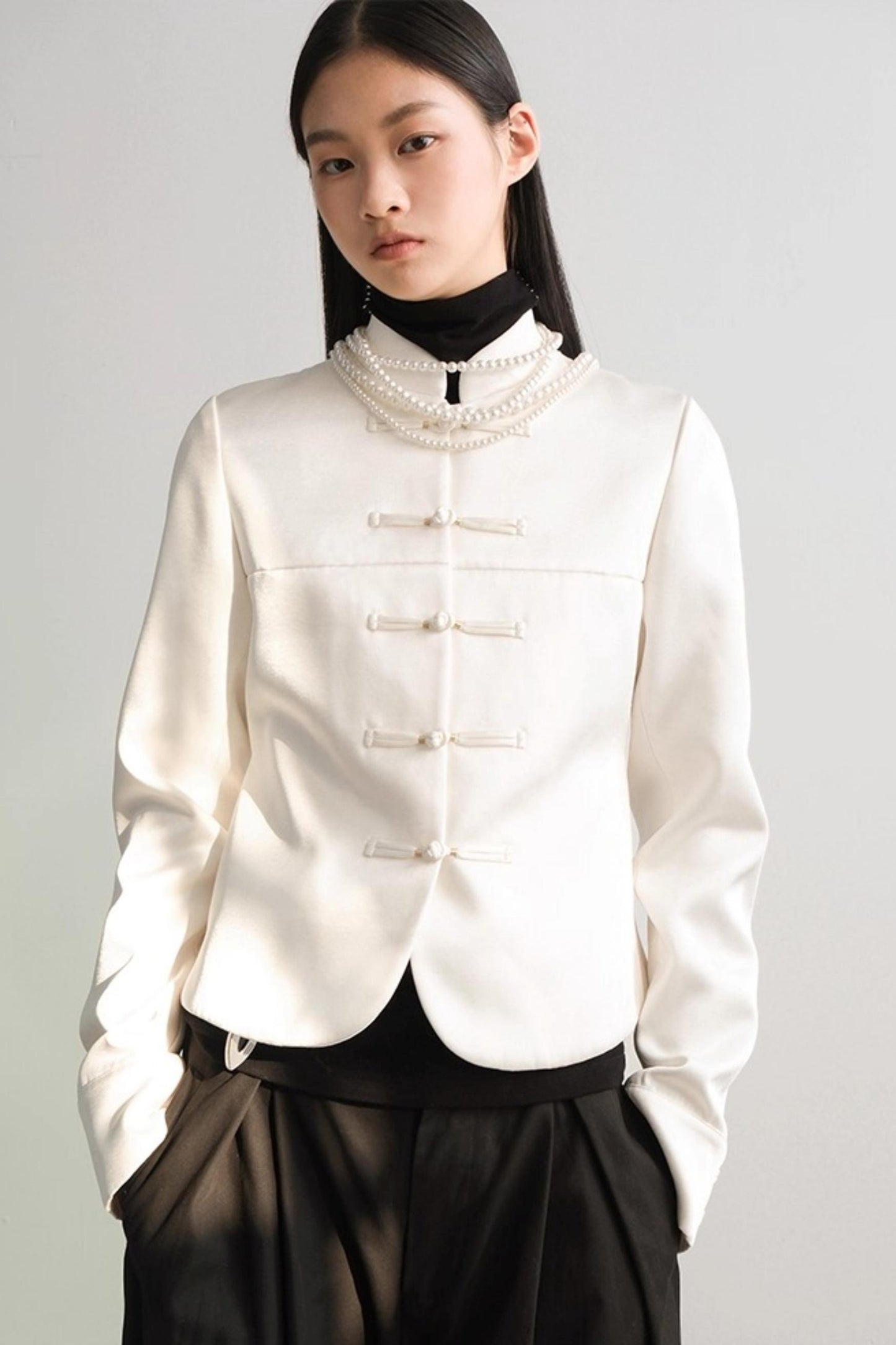 Satin Modern Fit Winter Coat