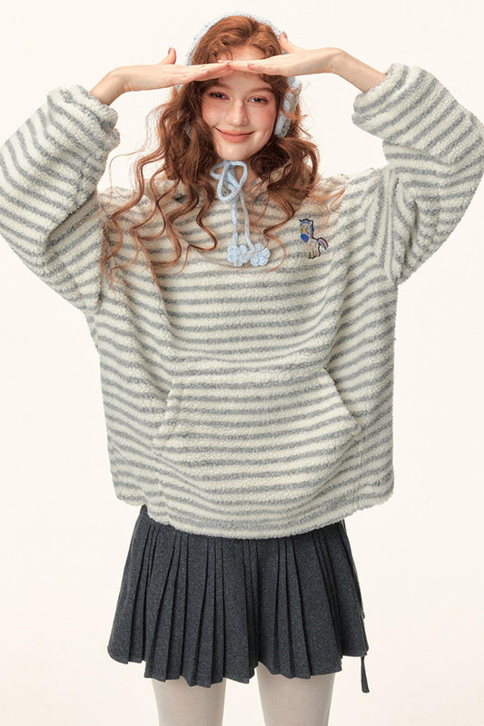 Imitation Cashmere Hooded Top