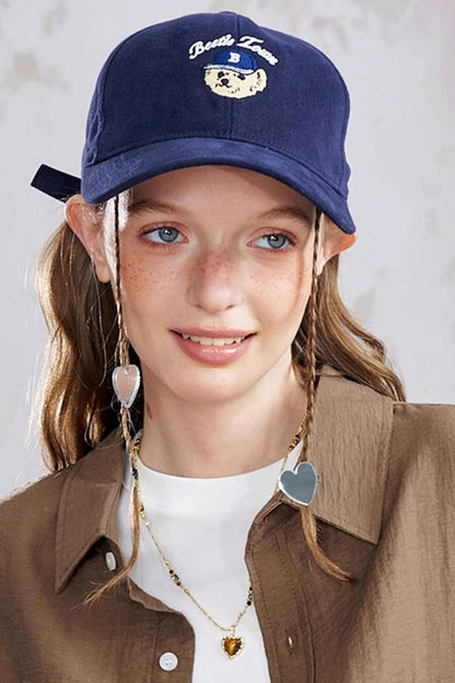 Bear Wide-Brim Baseball Cap