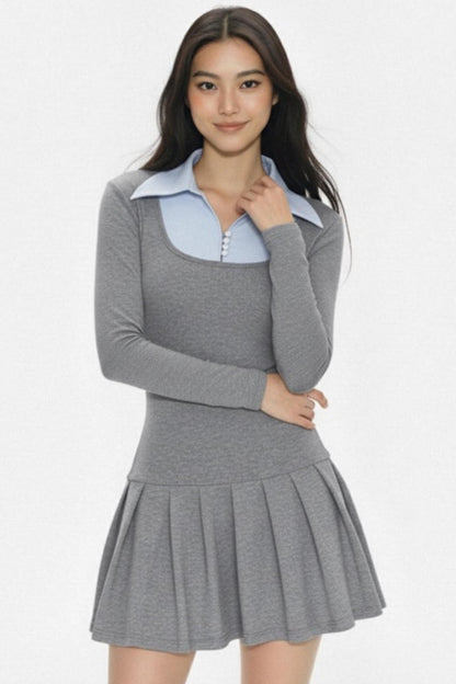 Color-Block Layered Dress