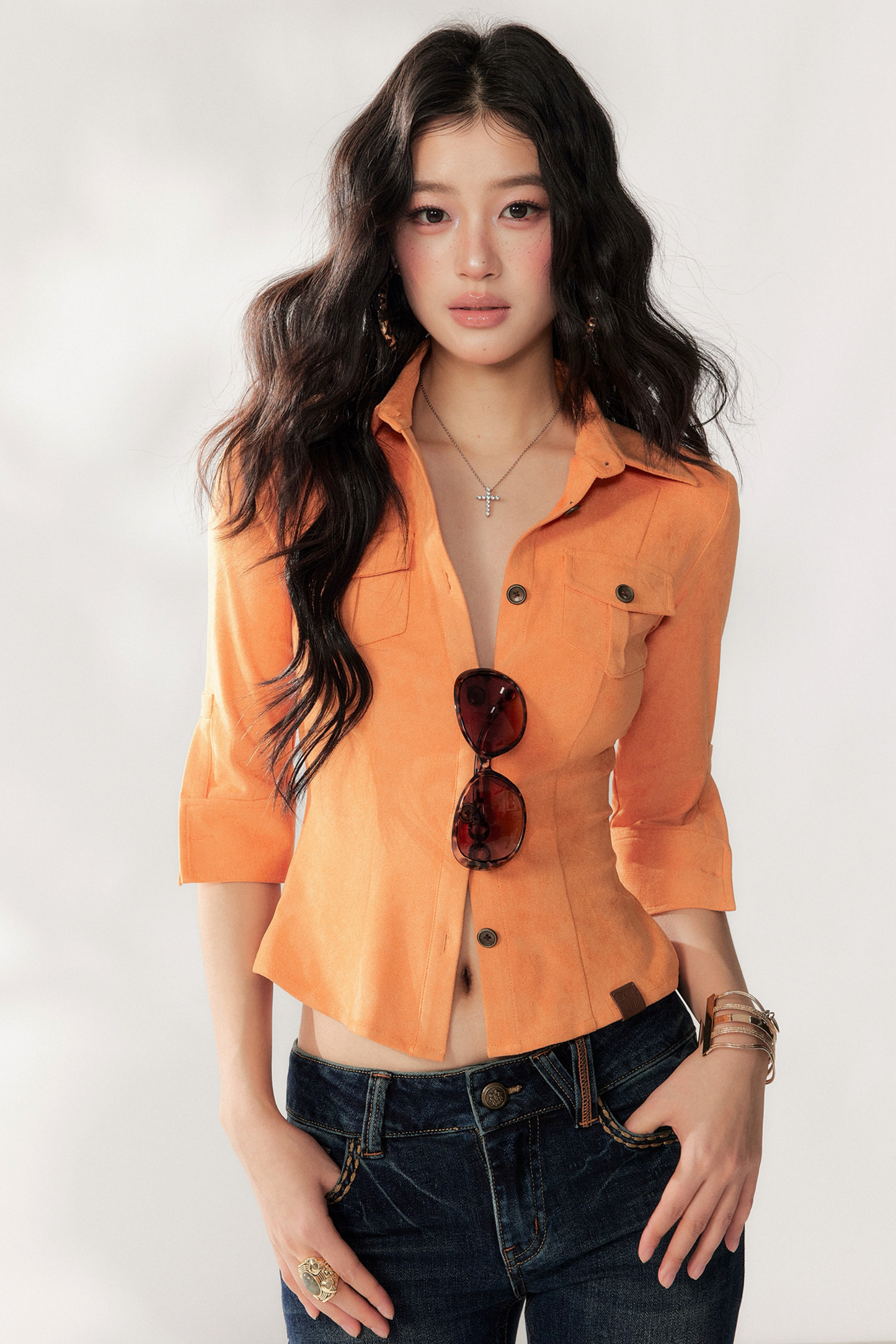 Süßkartoffel Wildleder Bluse