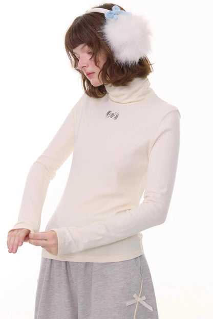 Autumn Retro High Neck Knitted Top