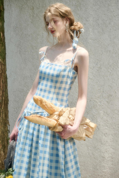 Galaxy Blue Pleated Sundress