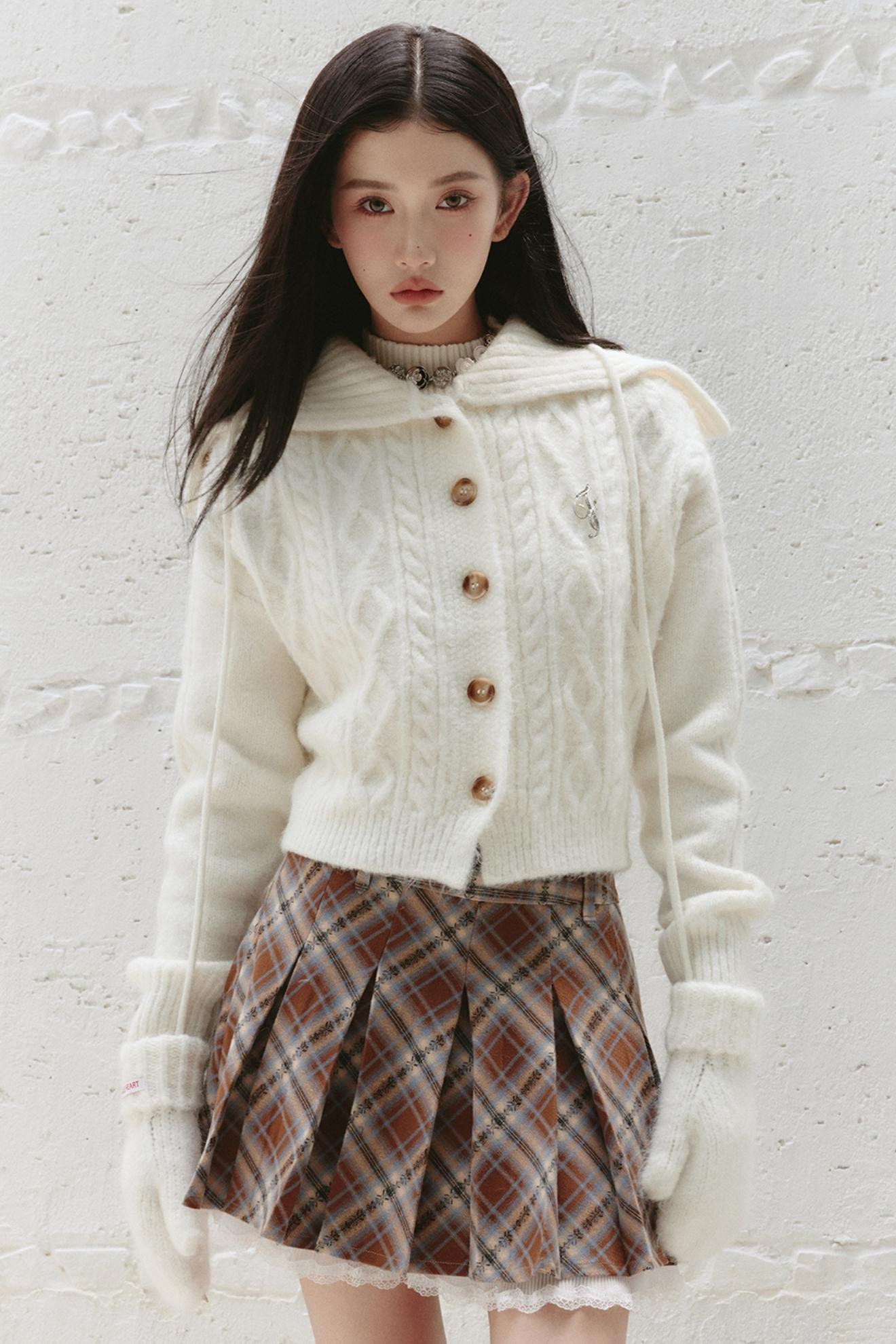 Lazy Korean Preppy Knit Sweater