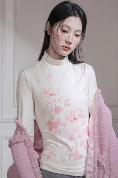 Velvet Cherry Apricot Blouse