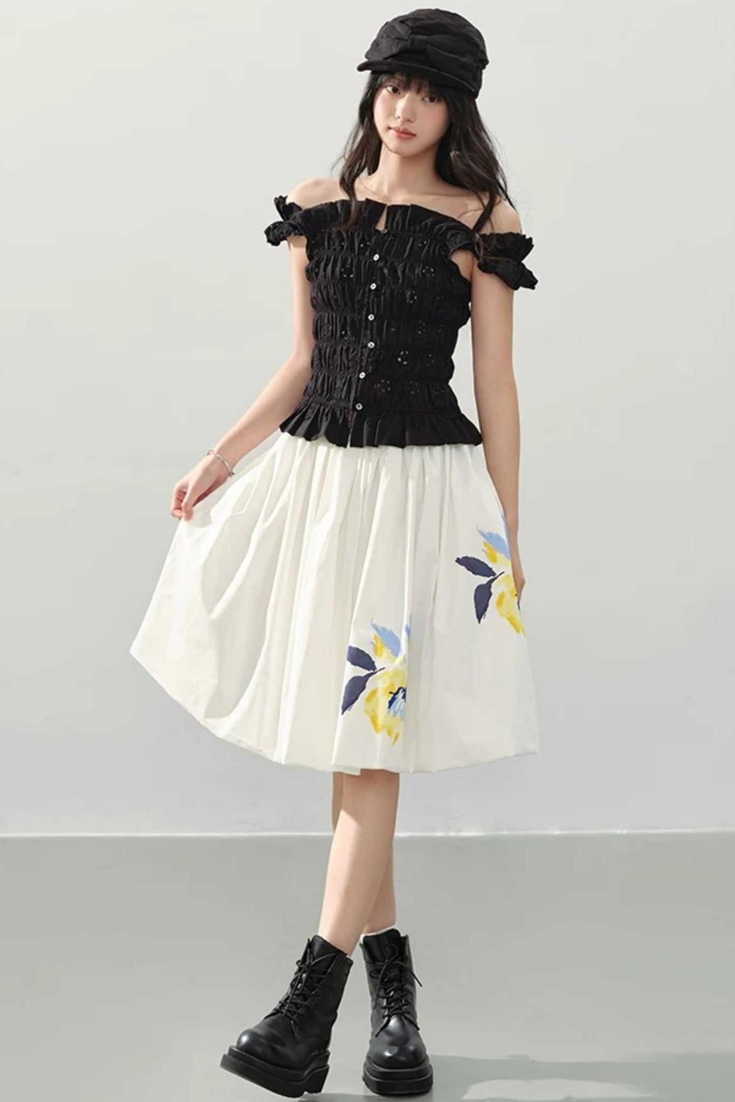 Dark Night Ruched Top
