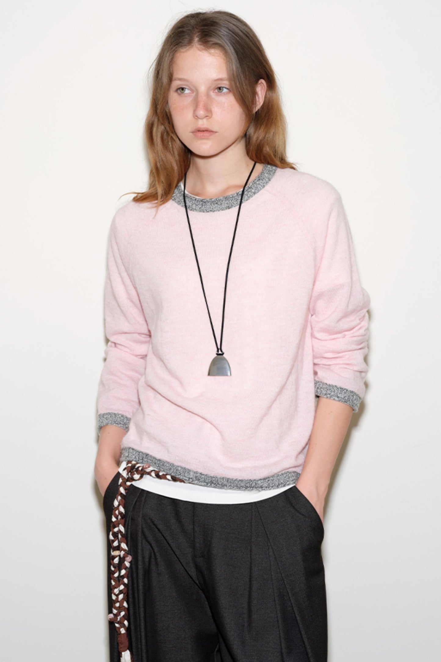 Retro Pink Wool Top