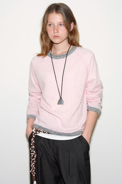 Retro Pink Wool Top