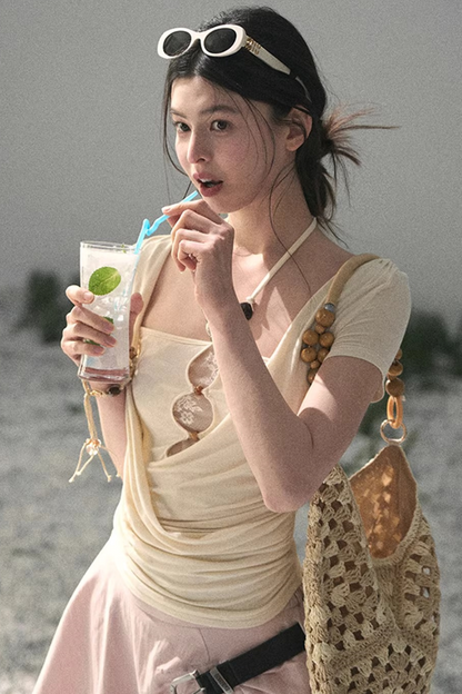 Warm Jade Halter Top