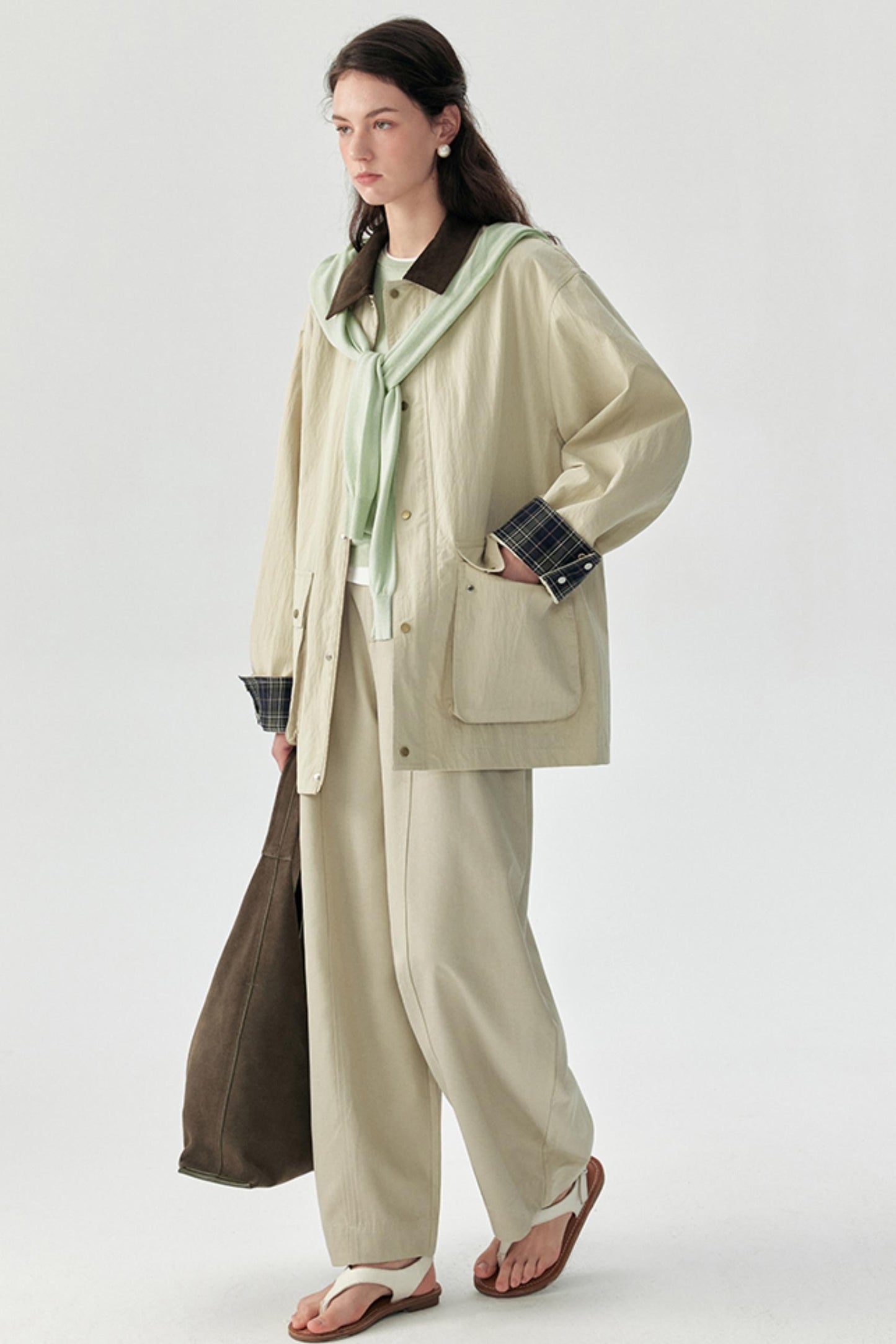 Vintage Patchwork Trench Coat