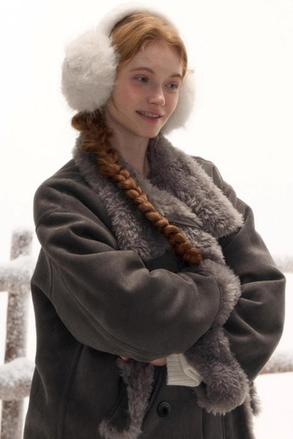 Reversible Suede Stand Collar Jacket