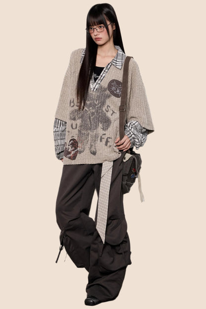 Graphic Knit Polo Shirt