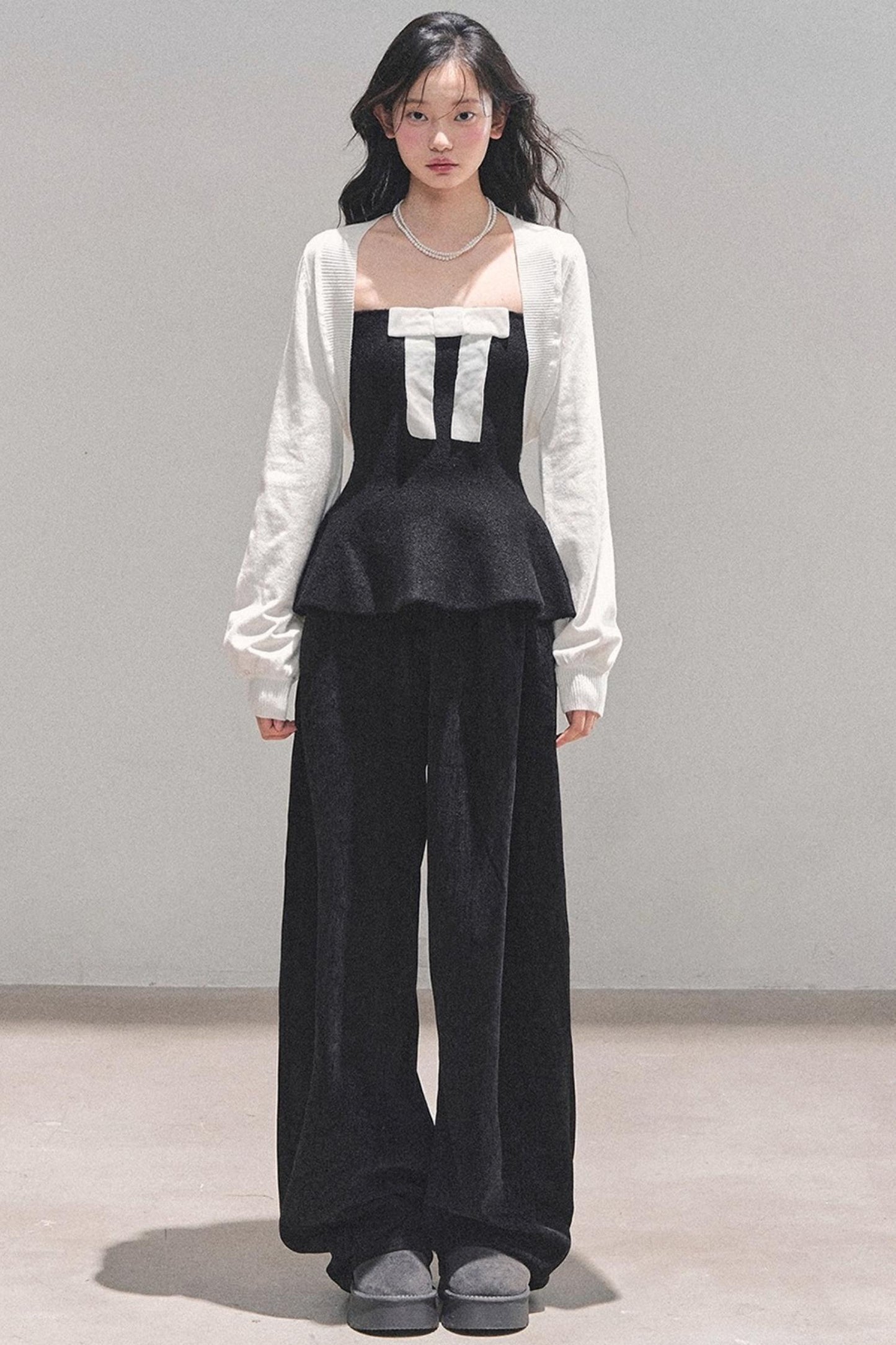 Fleece-Lined Wide-Leg Pants
