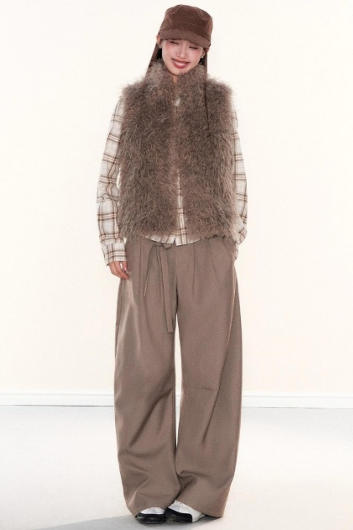 Stand-Up Collar Furry Vest