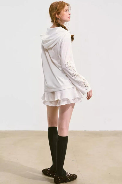 Breezy Lace Hoodie Tee