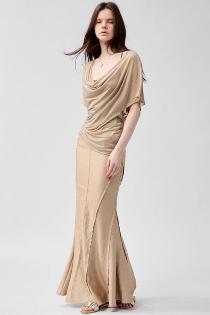 Waist Line Khaki Top