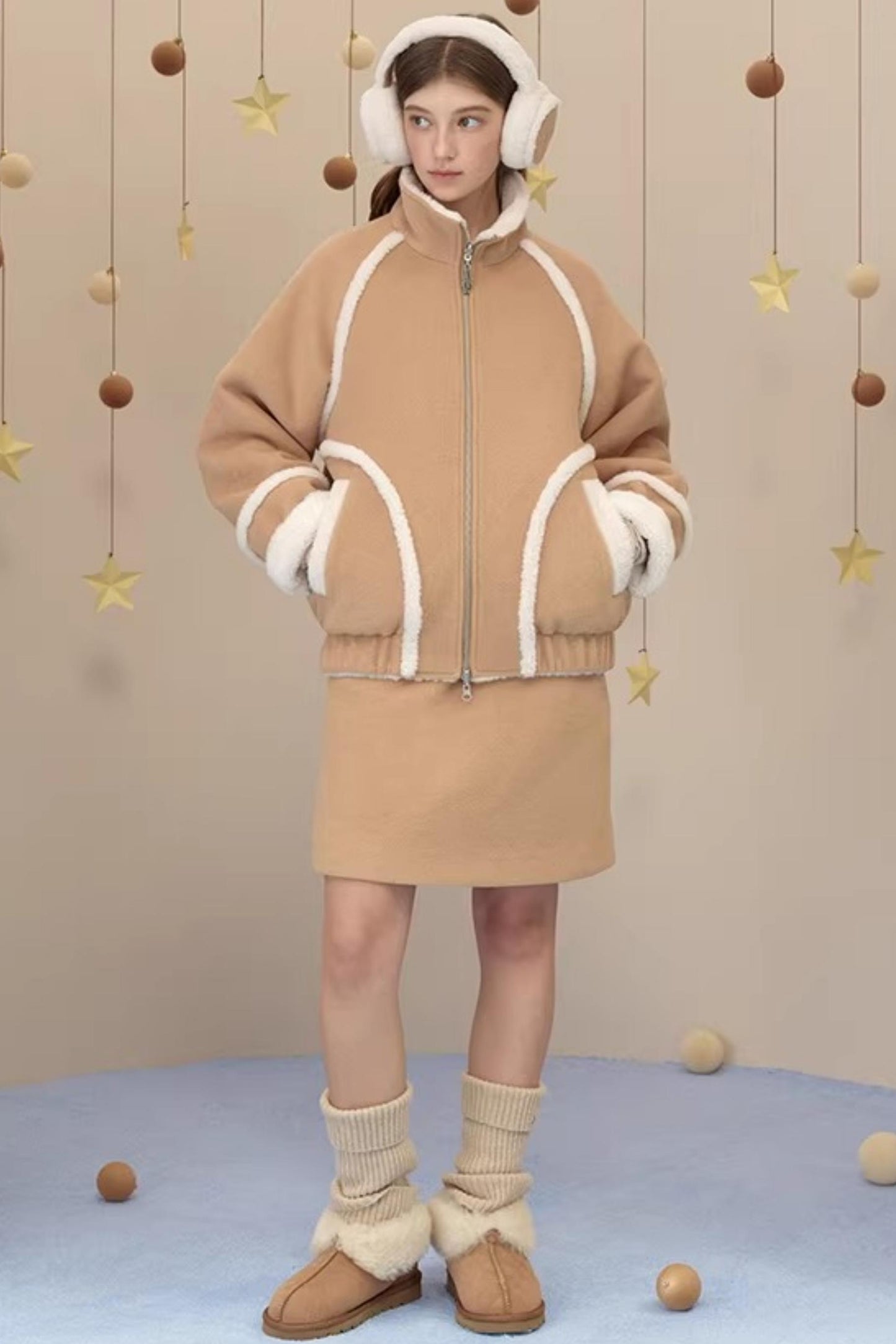 Snow Season Wool A-Line Skirt