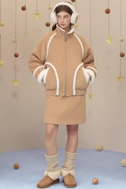 Snow Season Wool A-Line Skirt