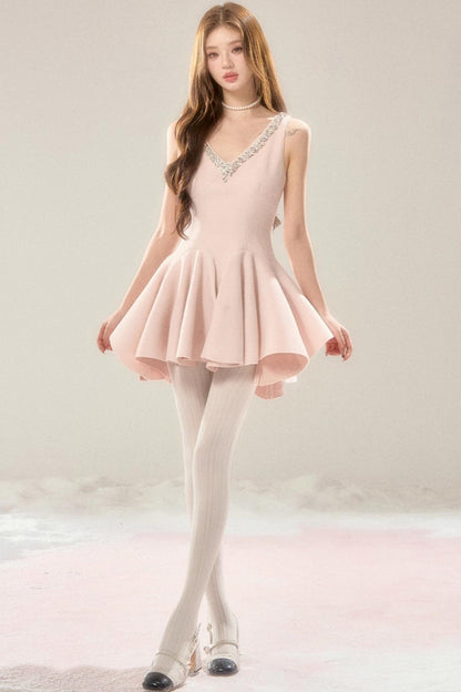 Romantic Sweetheart Woolen Dress Set-Up