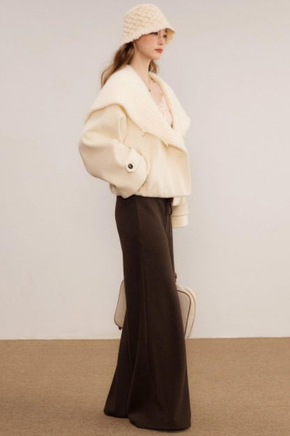 Woolen Shawl Collar Coat