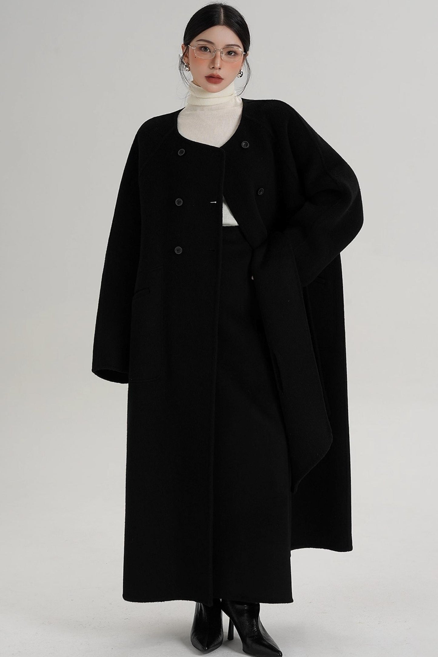Reversible Woolen Wool Coat