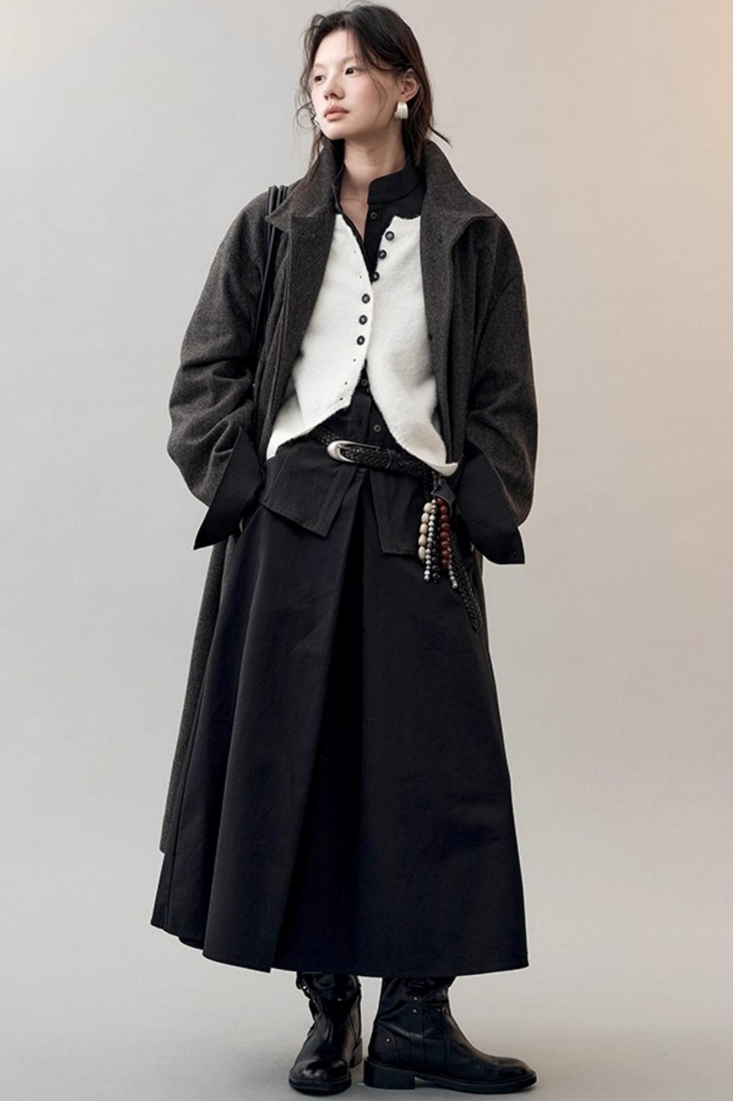 Chic Overlapping Waist Deconstructed Skirt