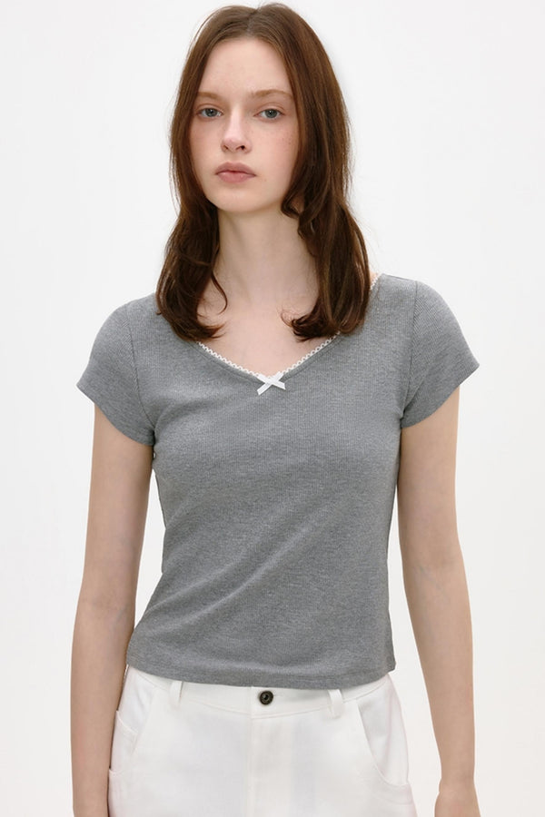 Vintage Lace V-Neck Top