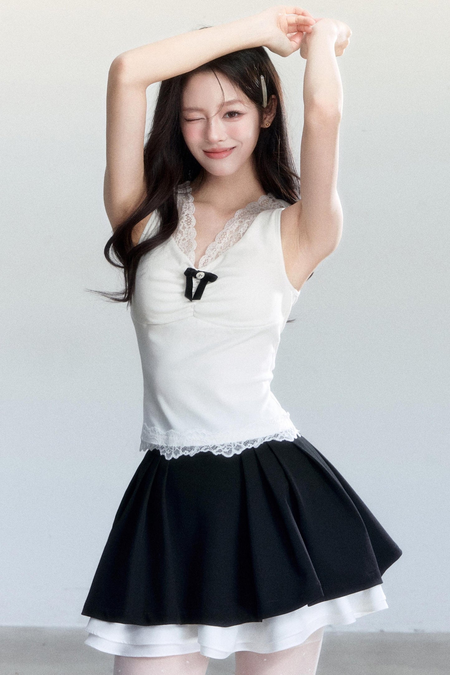 Nighttime Black Ruffle Skirt