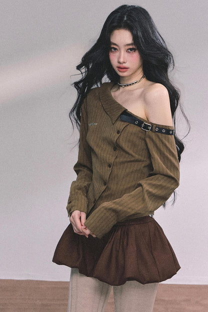 Autumn Striped Slimming Top