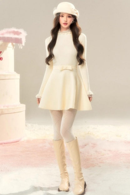 Bowknot Wool Hepburn Hat