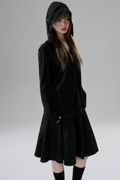 Lace Bow Loose Lyocell Top