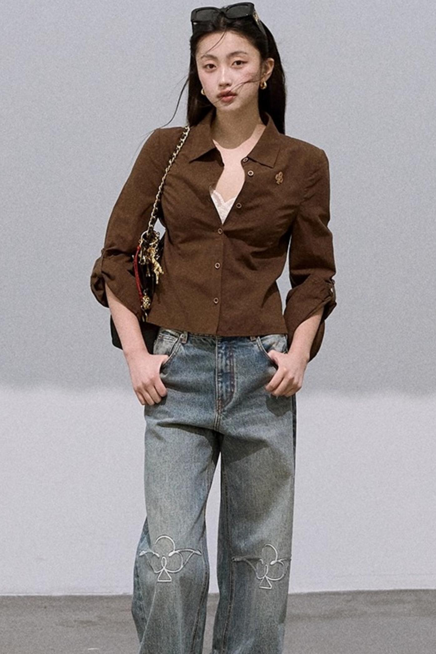 Maillard Cotton Linen Slim Shirt