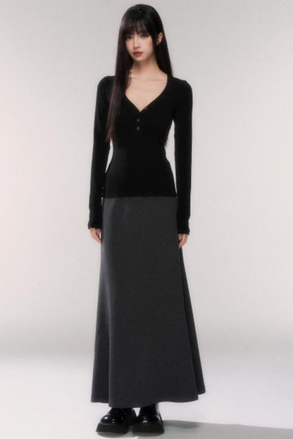 Winter Wool A-Line Skirt