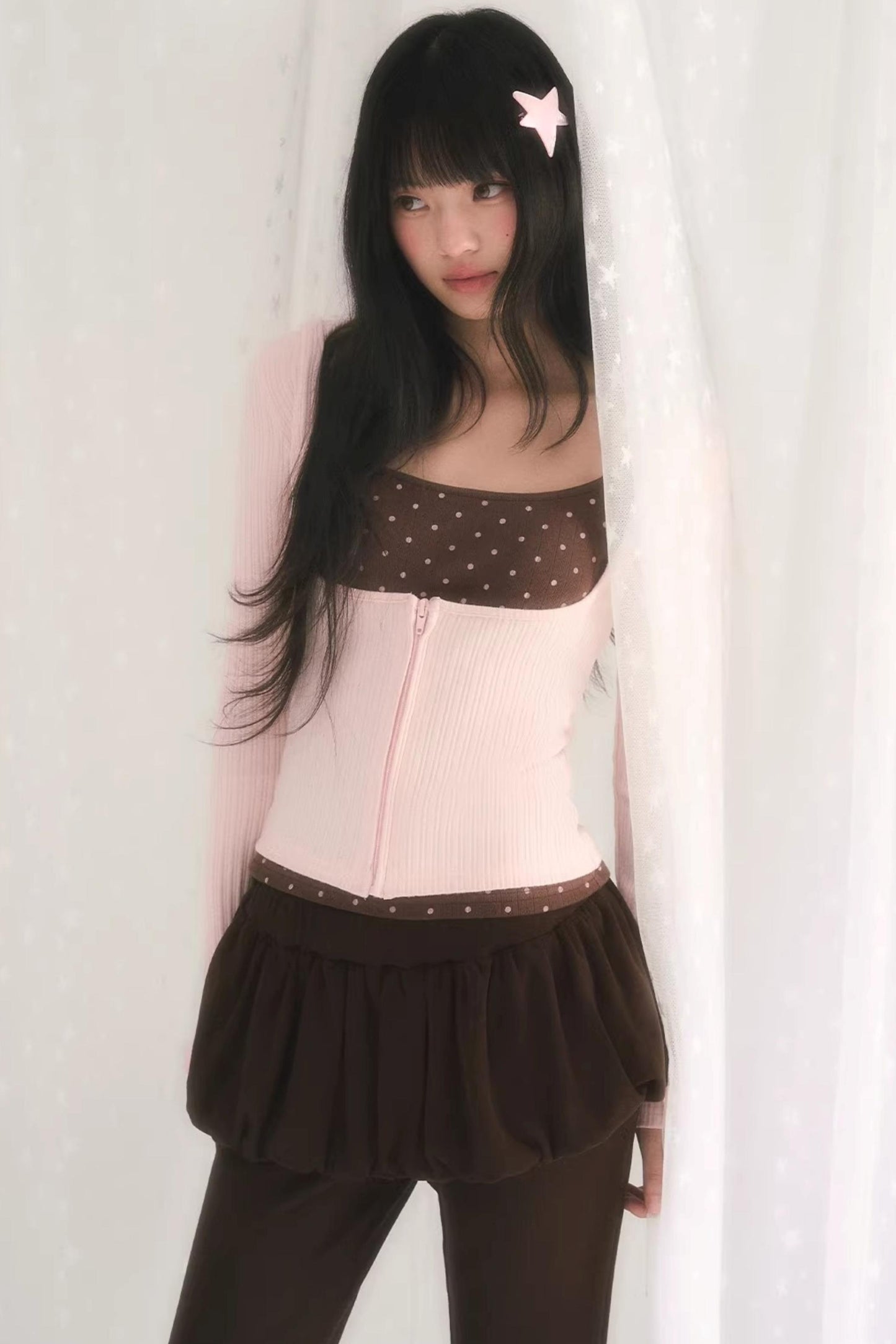 Cat Ear Hooded Cardigan Set-Up