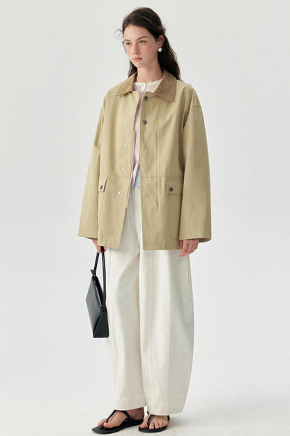 Relaxation Lapel Trench Coat