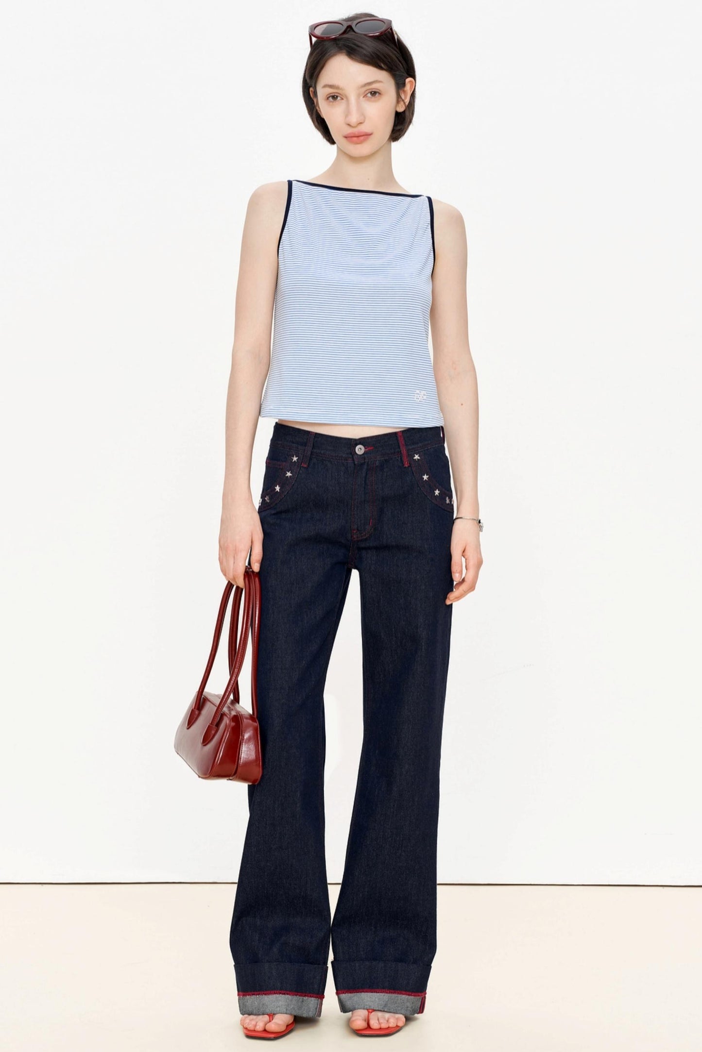 High-Waisted Loose Jeans