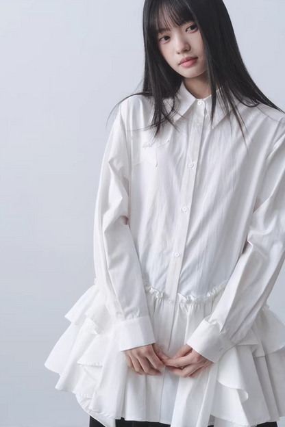 Asymmetrical Ruffled Dress