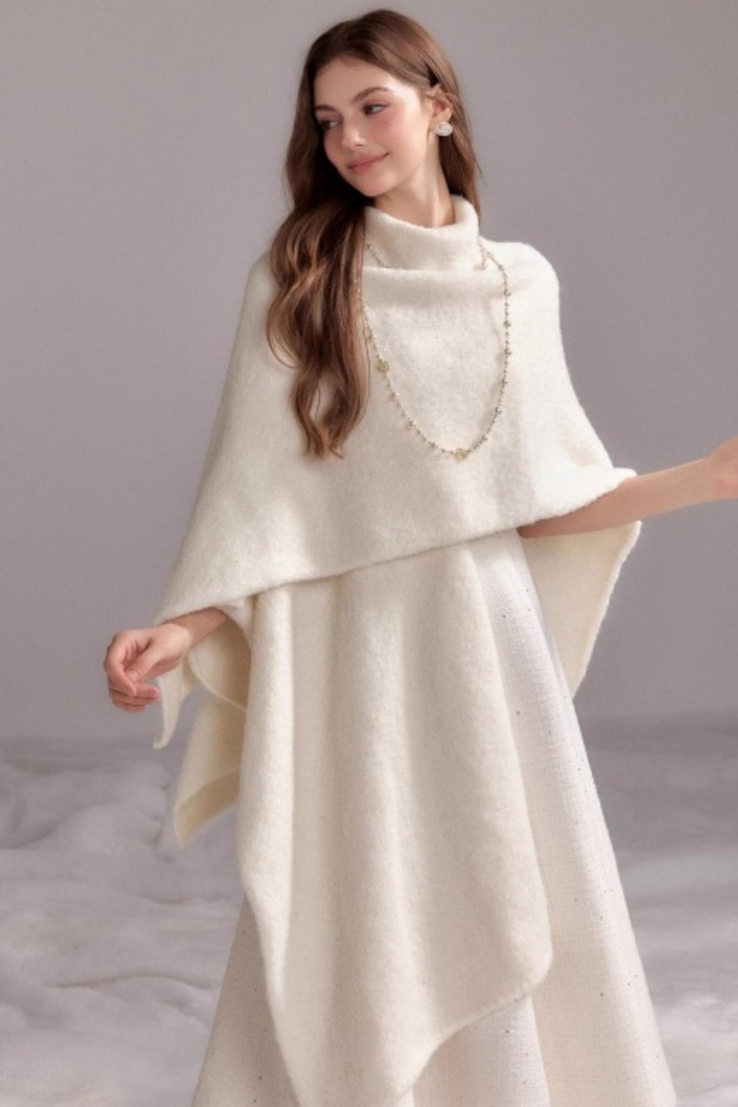 Soft Wool Cloak Shawl