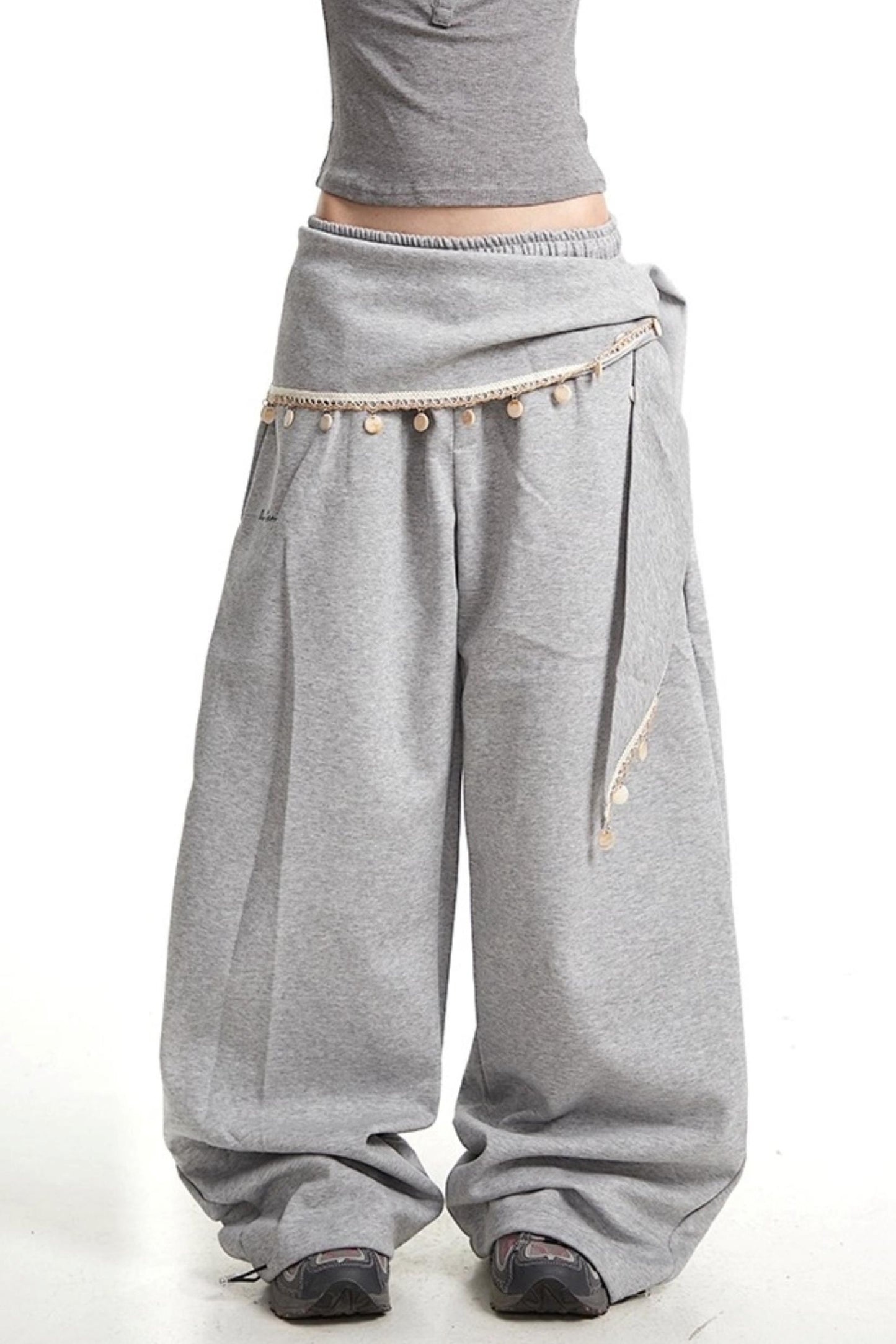 Wide-Leg Sweatpants