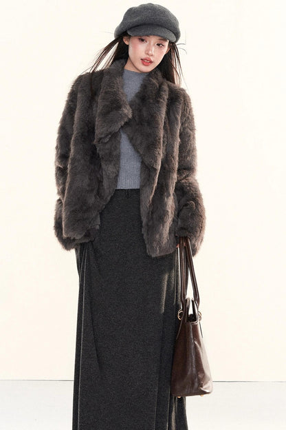 Retro Eco-Friendly Fur Coat