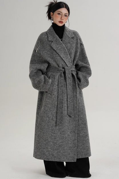 Elegant Shoulder Wool Coat