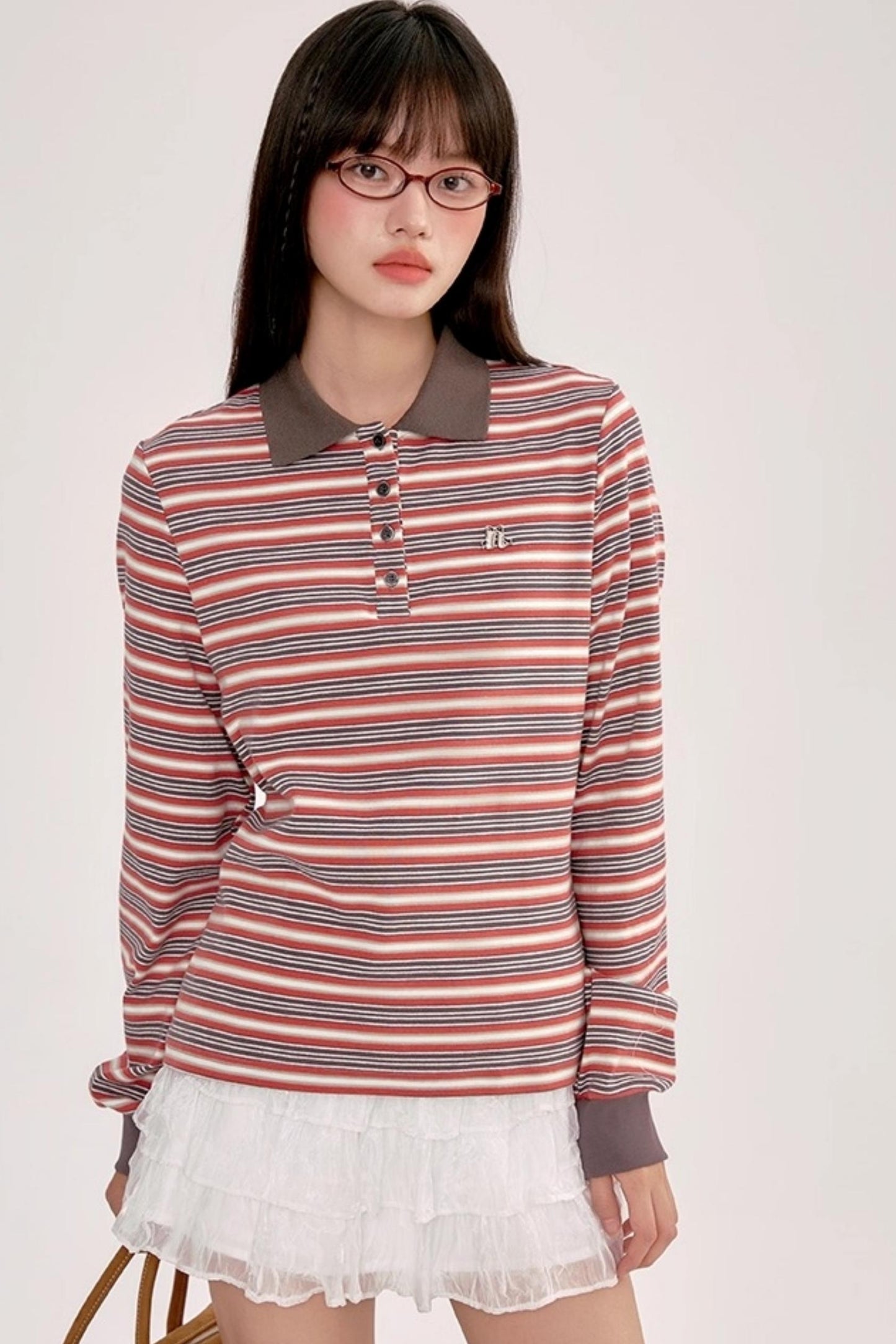 Retro Striped Polo Shirt