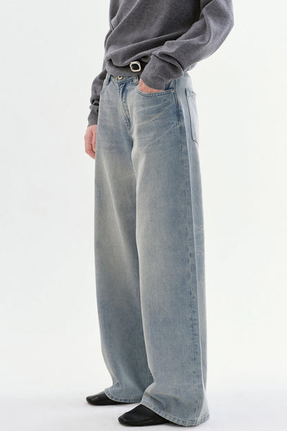 Cotton Straight-Leg Jeans